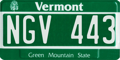 VT license plate NGV443