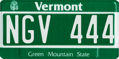 VT license plate NGV444