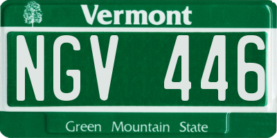 VT license plate NGV446