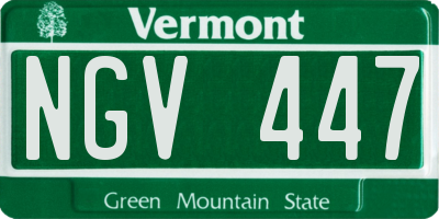 VT license plate NGV447
