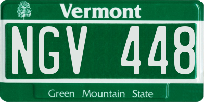 VT license plate NGV448