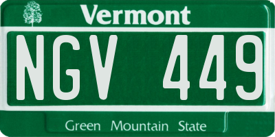 VT license plate NGV449