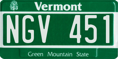 VT license plate NGV451