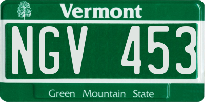 VT license plate NGV453