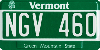 VT license plate NGV460