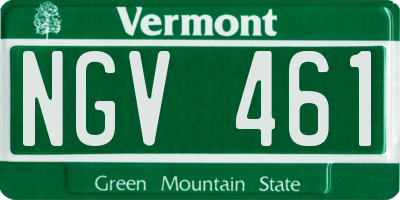 VT license plate NGV461