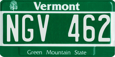 VT license plate NGV462