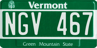 VT license plate NGV467