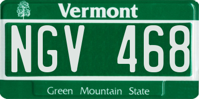 VT license plate NGV468