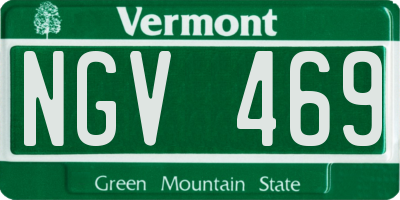 VT license plate NGV469