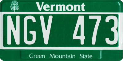 VT license plate NGV473
