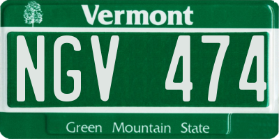 VT license plate NGV474