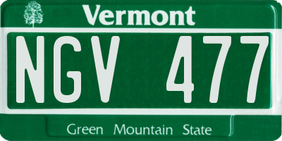 VT license plate NGV477