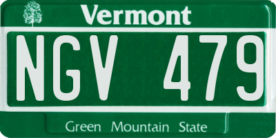 VT license plate NGV479