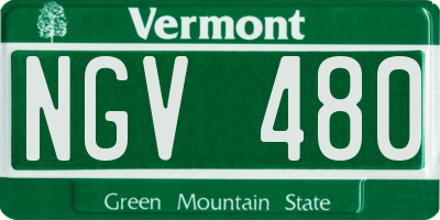 VT license plate NGV480