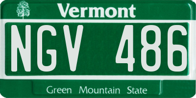 VT license plate NGV486