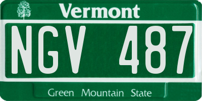 VT license plate NGV487
