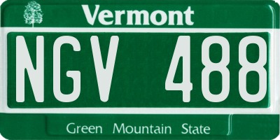 VT license plate NGV488
