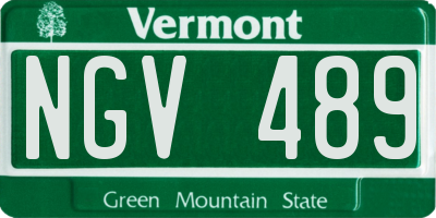 VT license plate NGV489