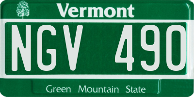 VT license plate NGV490