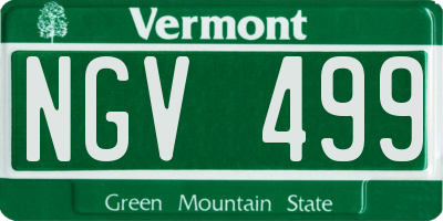 VT license plate NGV499