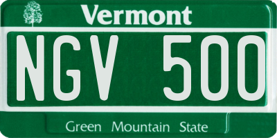 VT license plate NGV500