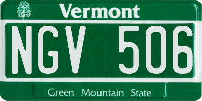 VT license plate NGV506