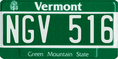 VT license plate NGV516