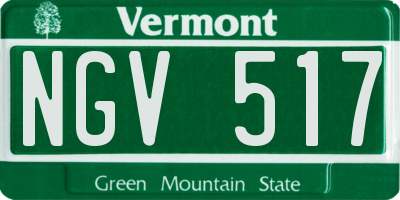 VT license plate NGV517