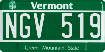 VT license plate NGV519