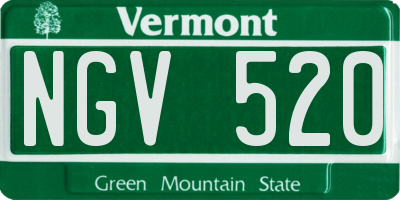 VT license plate NGV520