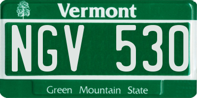 VT license plate NGV530