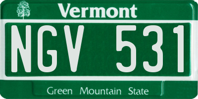 VT license plate NGV531
