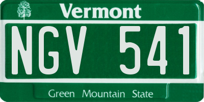 VT license plate NGV541