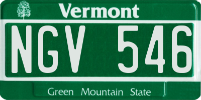 VT license plate NGV546