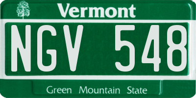 VT license plate NGV548