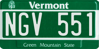 VT license plate NGV551