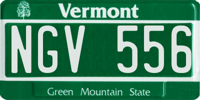 VT license plate NGV556