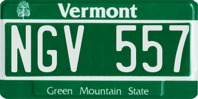 VT license plate NGV557