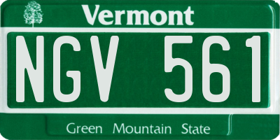 VT license plate NGV561