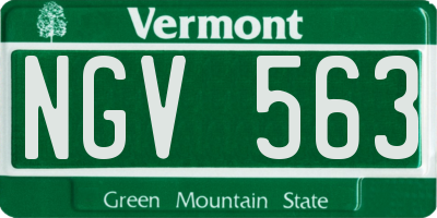 VT license plate NGV563