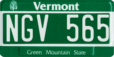 VT license plate NGV565