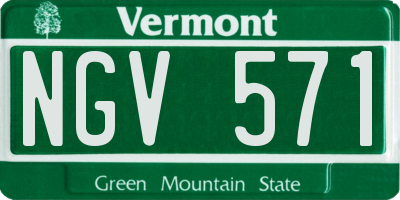 VT license plate NGV571