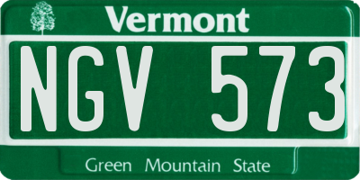VT license plate NGV573