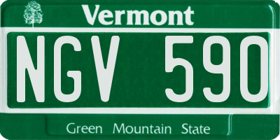 VT license plate NGV590