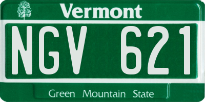 VT license plate NGV621