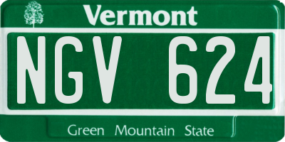 VT license plate NGV624