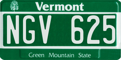 VT license plate NGV625