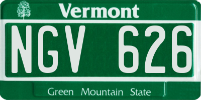 VT license plate NGV626