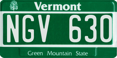 VT license plate NGV630